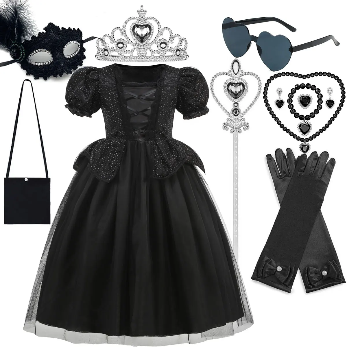 2025 Classic Black Witch Short Sleeve Princess Dress Halloween Easter Girls Cosplay Witch Horror Scary Puffy Lace Dress Set
2025 Classic Black Witch Short Sleeve Princess Dress Halloween Easter Girls Cosplay Witch Horror Scary Puffy Lace Dress Set