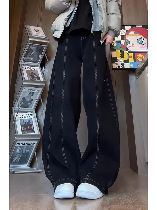 Retro American Embroidered Denim Jeans Men's Autumn Winter Original Dye Bla Pants Slanted Cut Wide Leg Workwear Trousers
Retro American Embroidered Denim Jeans Men's Autumn Winter Original Dye Bla Pants Slanted Cut Wide Leg Workwear Trousers