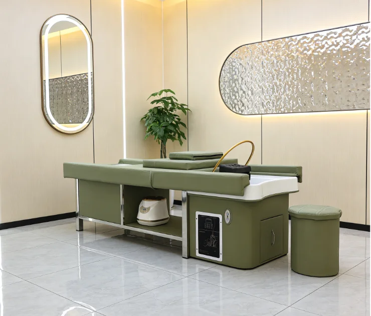 Электрическая SPA-кровать с подъемным механизмом для ванночек для ног и терапии головы, с постоянной температурой, циркуляцией воды и функцией мытья головы
Электрическая SPA-кровать с подъемным механизмом для ванночек для ног и терапии головы, с постоянной температурой, циркуляцией воды и функцией мытья головы