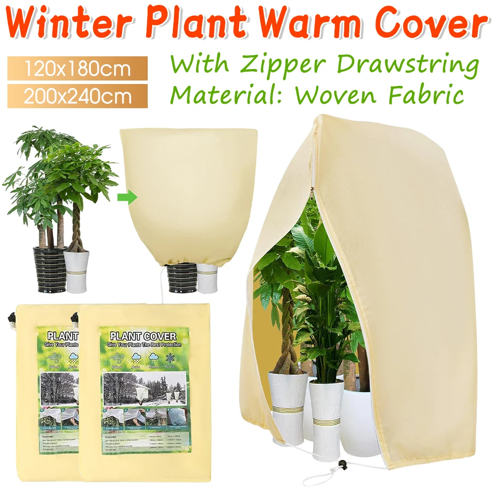 120x180cm Multi-size Plant Winter Cover Non-woven Freeze Protection Cold Weather Frost Tree Shrub Blankets with Drawstring
120x180cm Multi-size Plant Winter Cover Non-woven Freeze Protection Cold Weather Frost Tree Shrub Blankets with Drawstring