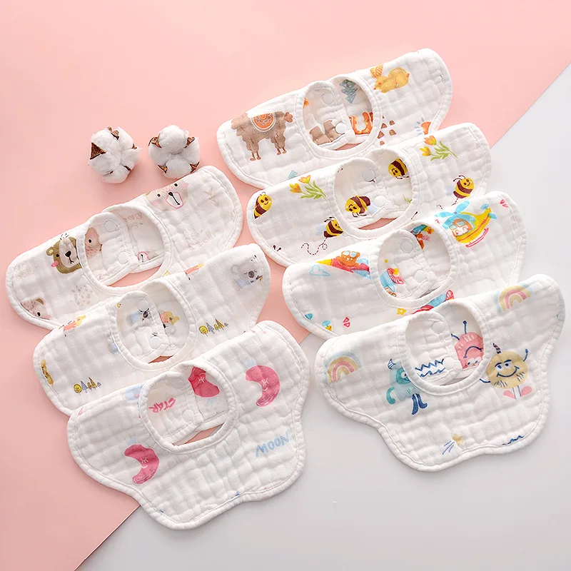 Newborn Soft Round Bib 360 Degree Rotating Baby 8 Layers Burp Cloths Feeding Scarf Fashion Flower Style Waterproof Baby Bibs
Newborn Soft Round Bib 360 Degree Rotating Baby 8 Layers Burp Cloths Feeding Scarf Fashion Flower Style Waterproof Baby Bibs