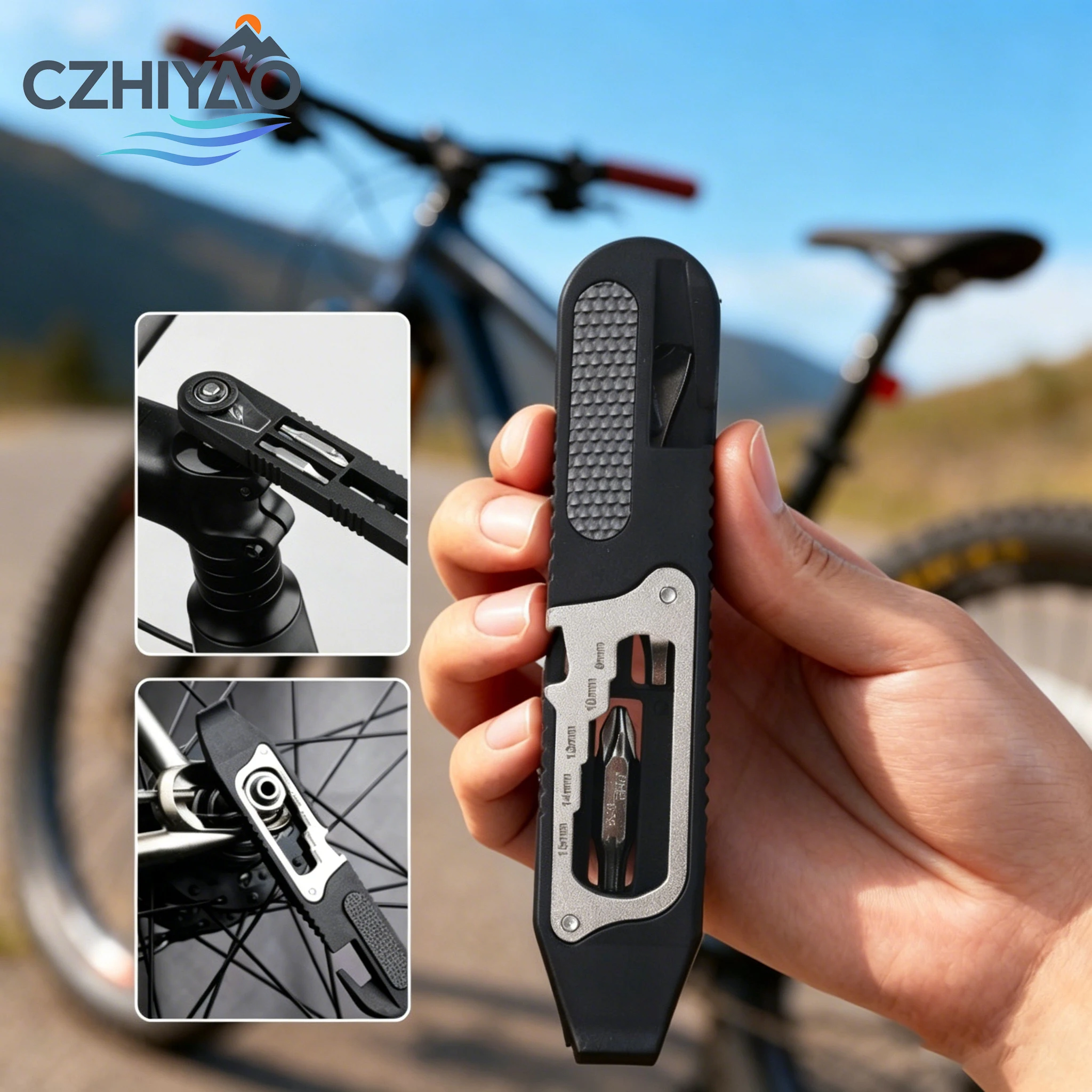 CZHIYAO 7-in-1 Bike Multifunction Bike Repair Tool,Portable Combination Set Multitool Kit for Outdoor Cycling MTB Road Bike
CZHIYAO 7-in-1 Bike Multifunction Bike Repair Tool,Portable Combination Set Multitool Kit for Outdoor Cycling MTB Road Bike