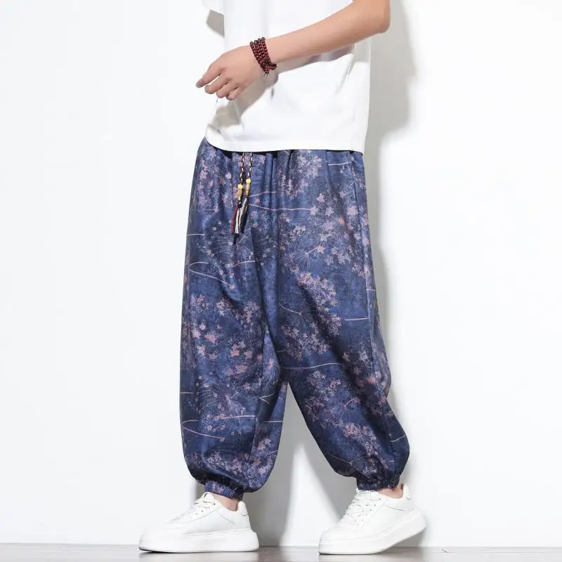 Summer Dandelion Printed Men's New Chinese Style Lantern Pants Elastic Drawstring Waist Loose Breathable Casual Harem Bottoms
Summer Dandelion Printed Men's New Chinese Style Lantern Pants Elastic Drawstring Waist Loose Breathable Casual Harem Bottoms