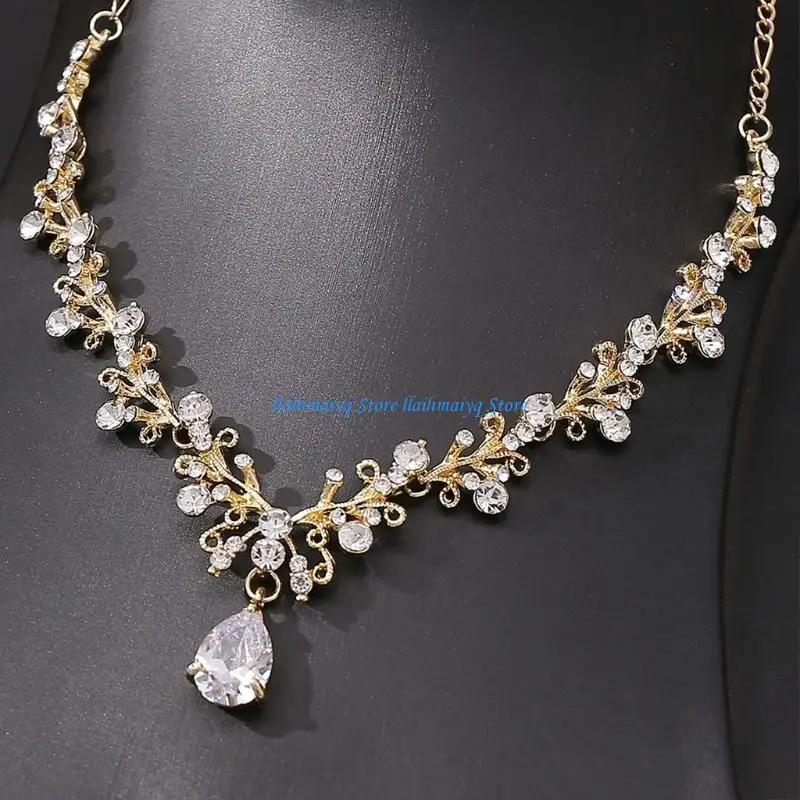 573B Bridal Jewelry Set Necklace Earrings Sets Rhinestones Bridesmaid Gifts
573B Bridal Jewelry Set Necklace Earrings Sets Rhinestones Bridesmaid Gifts