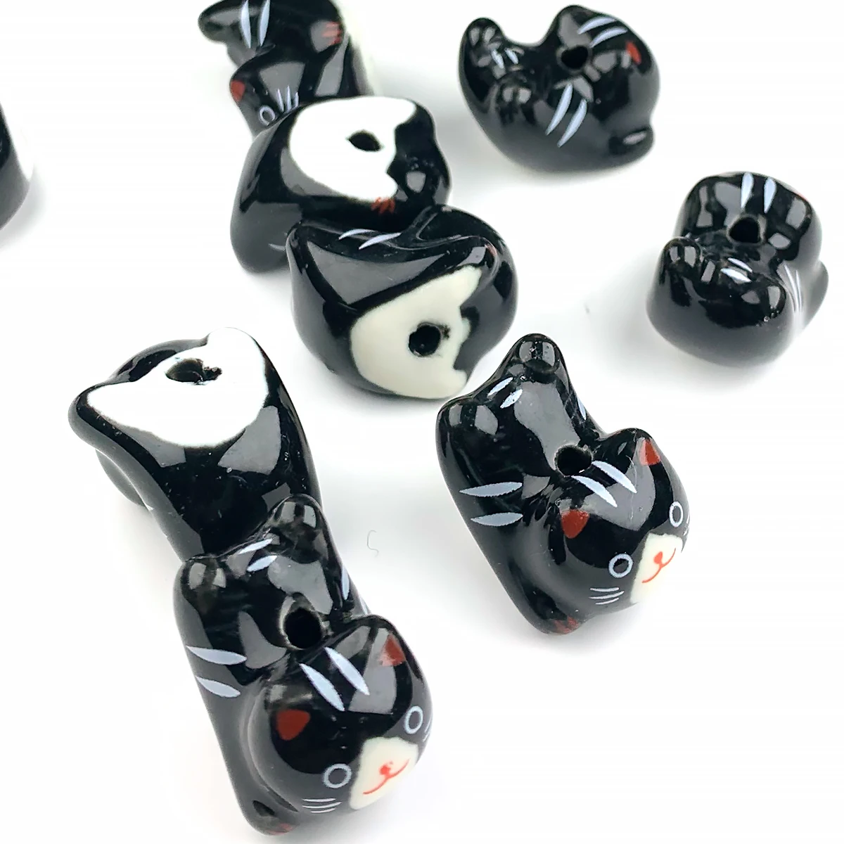 15x21mm Ceramic Black Lucky Cat Beads Bracelet Necklace Earrings Keyring DIY Accessories Loose Beads For Women Girls Jewelry
15x21mm Ceramic Black Lucky Cat Beads Bracelet Necklace Earrings Keyring DIY Accessories Loose Beads For Women Girls Jewelry