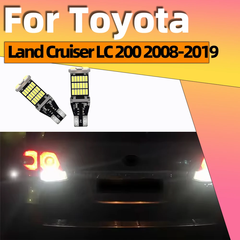 2 шт. супер яркость для Toyota Land Cruiser LC 200 2008-2015 2016 2017 2018 2019 задние фонари заднего хода T15 W16W белые лампы
2 шт. супер яркость для Toyota Land Cruiser LC 200 2008-2015 2016 2017 2018 2019 задние фонари заднего хода T15 W16W белые лампы