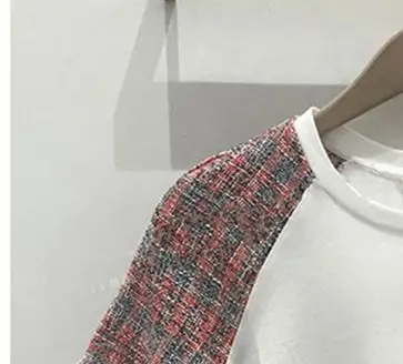 2021 summer new casual T-shirt college style knitting contrast stitching round neck women's T-shirt short sleeves
2021 summer new casual T-shirt college style knitting contrast stitching round neck women's T-shirt short sleeves