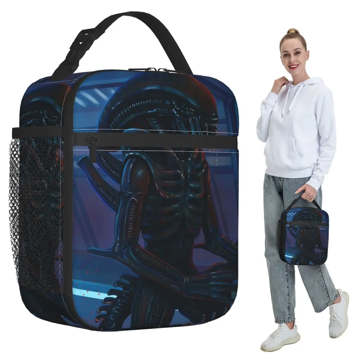 Xenomorph Alien Insulated Lunch Bag for Women Office Cooler Thermal Food Box Tote Leakproof Lunch Boxes Container
Xenomorph Alien Insulated Lunch Bag for Women Office Cooler Thermal Food Box Tote Leakproof Lunch Boxes Container