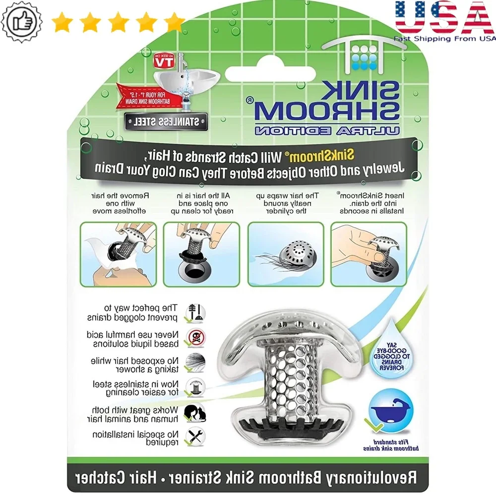 Ультра-издание, раковина для ванной комнаты, сливной уловитель для волос из нержавеющей стали, универсальная посадка для волос домашних животных, прочная эффективная защита для слива
Ультра-издание, раковина для ванной комнаты, сливной уловитель для волос из нержавеющей стали, универсальная посадка для волос домашних животных, прочная эффективная защита для слива