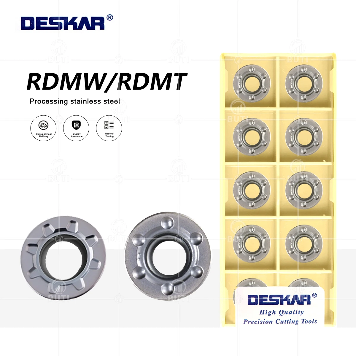 DESKAR 100% Original RDMW1605MOT-PM LF6018 RDMT1605MO-MQ LF6018 Milling Carbide Circle Insert CNC Lathe Cutting Tool Mill Tools
DESKAR 100% Original RDMW1605MOT-PM LF6018 RDMT1605MO-MQ LF6018 Milling Carbide Circle Insert CNC Lathe Cutting Tool Mill Tools