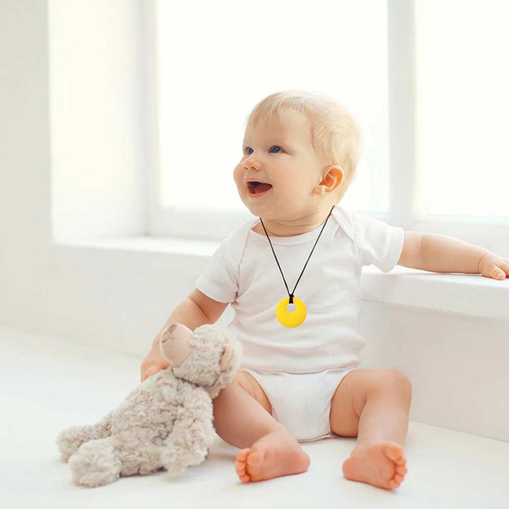 2Pcs Baby Teething Necklace Molar Toy Sensory Chew Food Grade Silicone Infant Teether Safe NonDeformable
2Pcs Baby Teething Necklace Molar Toy Sensory Chew Food Grade Silicone Infant Teether Safe NonDeformable