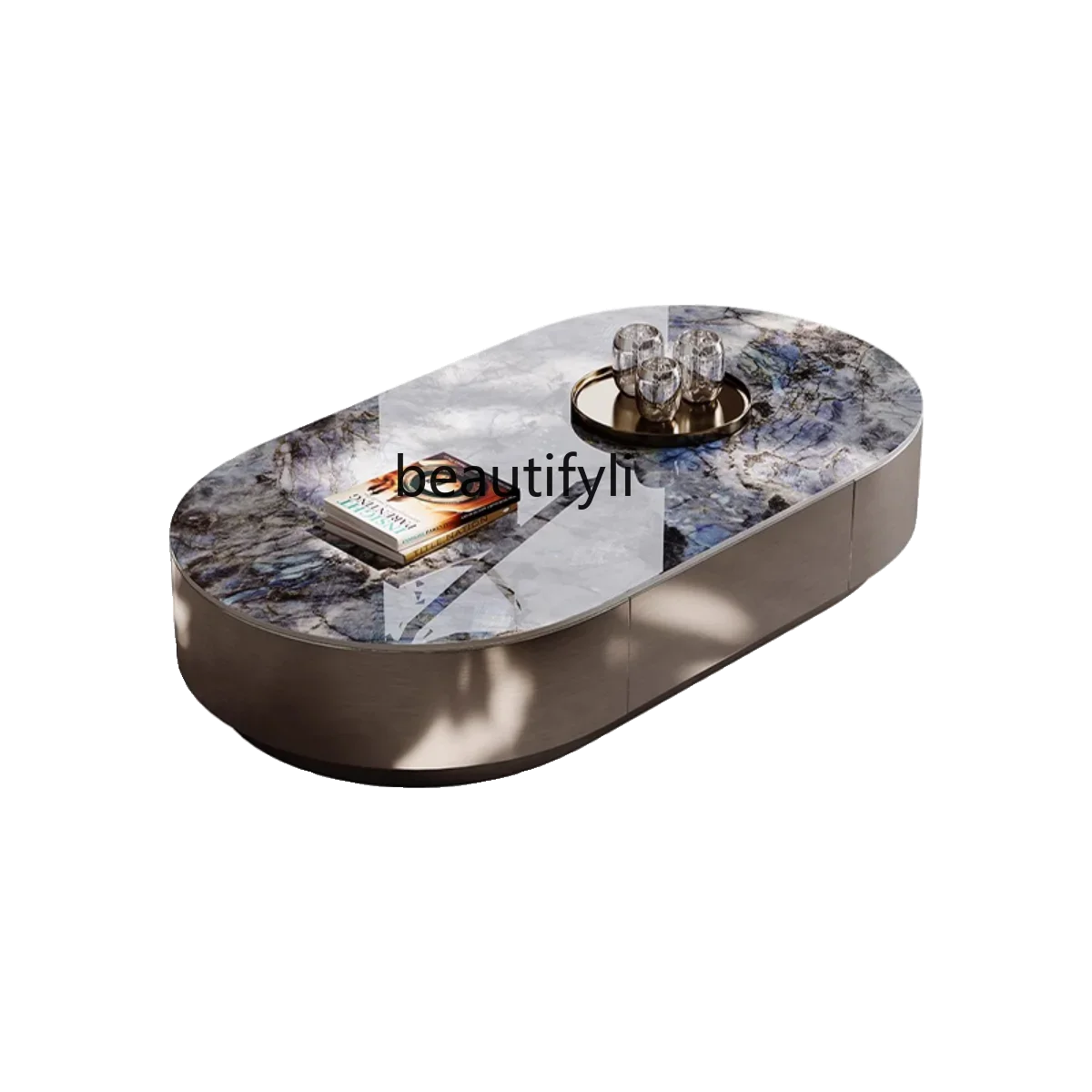 F Light luxury oval coffee table rock slab Italian minimalist living room household stainless steel high-end
F Light luxury oval coffee table rock slab Italian minimalist living room household stainless steel high-end