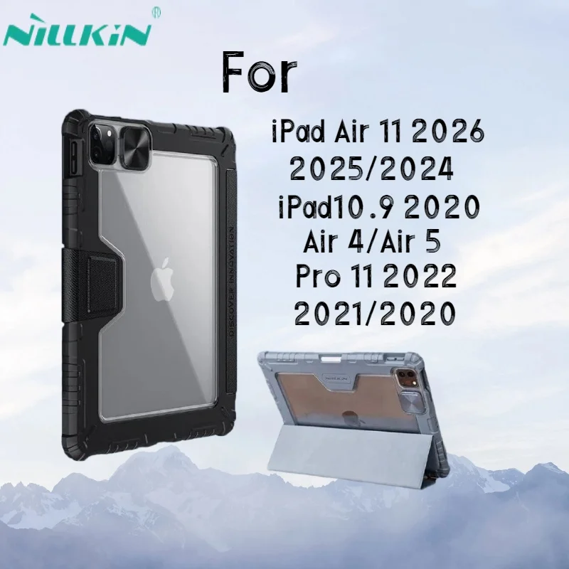 Nillkin Bumper Pro Leather Case for iPad Air 11 2026 10.9 / air 4 /5 / Pro 11, Slide Camera Protection Shield Smart Flip Cover
Nillkin Bumper Pro Leather Case for iPad Air 11 2026 10.9 / air 4 /5 / Pro 11, Slide Camera Protection Shield Smart Flip Cover