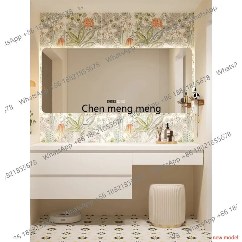 Integrated basin vanity bathroom cabinet combined toilet washstand
Integrated basin vanity bathroom cabinet combined toilet washstand