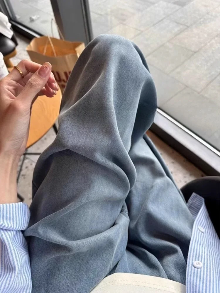 plus Size American Style Silk Denim Pants Women's Spring Thin Wide Leg Loose Slimming High Waist Straight Cut Trousers
plus Size American Style Silk Denim Pants Women's Spring Thin Wide Leg Loose Slimming High Waist Straight Cut Trousers