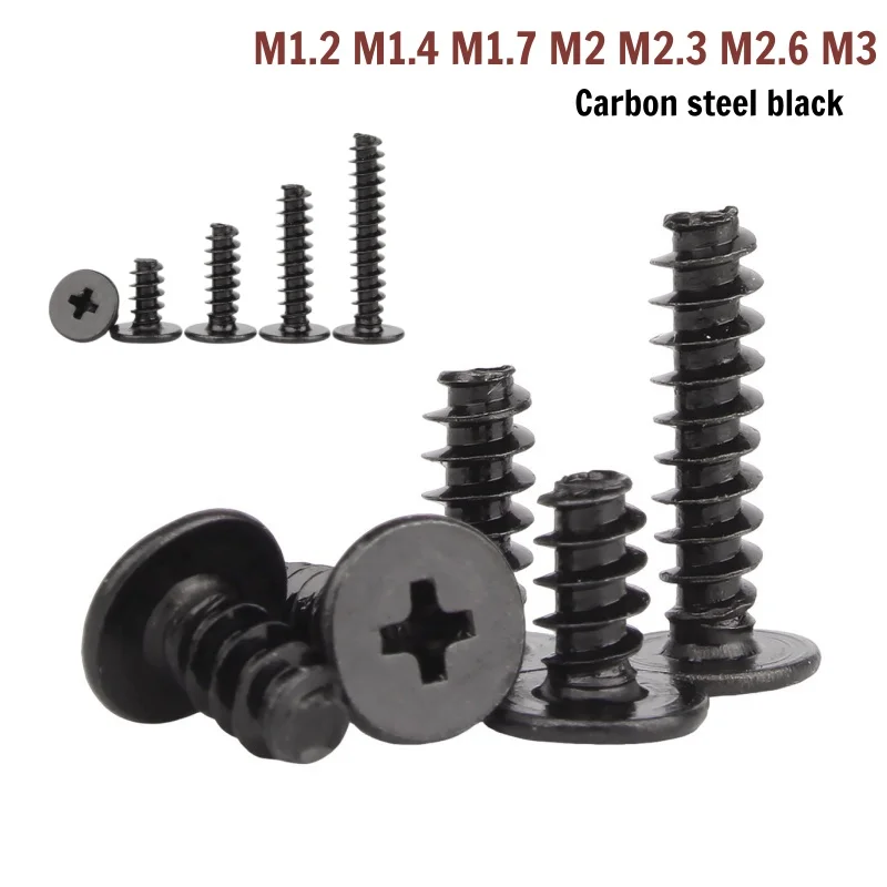 Ultra Thin Flat Head Cross Self-tapping Wood Screw Flat Tail M1.2M1.4M2M2.3M2.6M3 Black Steel Wafer Head Screw for Laptop PC Fan
Ultra Thin Flat Head Cross Self-tapping Wood Screw Flat Tail M1.2M1.4M2M2.3M2.6M3 Black Steel Wafer Head Screw for Laptop PC Fan