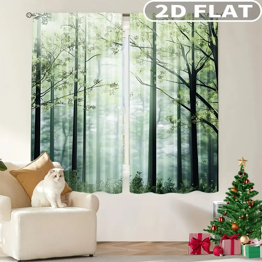 2pcs Curtains Forest Trees Green Light Nature for Balcony, Bedroom, Study, Living Room, for Spring & Summer Machine Washable
2pcs Curtains Forest Trees Green Light Nature for Balcony, Bedroom, Study, Living Room, for Spring & Summer Machine Washable