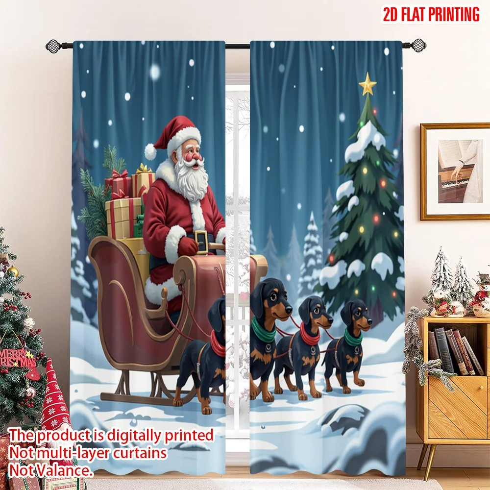 2pcs 2D flat printing Christmas Drapes Santa Sleigh Dachshund Christmas Polyester Without Electricity Family Party Perfect for
2pcs 2D flat printing Christmas Drapes Santa Sleigh Dachshund Christmas Polyester Without Electricity Family Party Perfect for