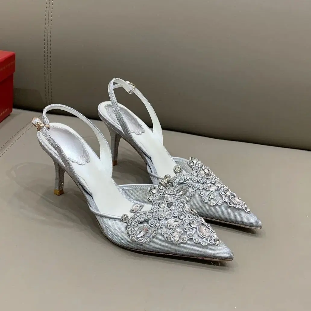 New Pointed Head High Heels Women's Luxury Rhinestone Back Strap Sandals Summer Sexy Thin Heel Single Shoes Banquet Dress Shoes
New Pointed Head High Heels Women's Luxury Rhinestone Back Strap Sandals Summer Sexy Thin Heel Single Shoes Banquet Dress Shoes