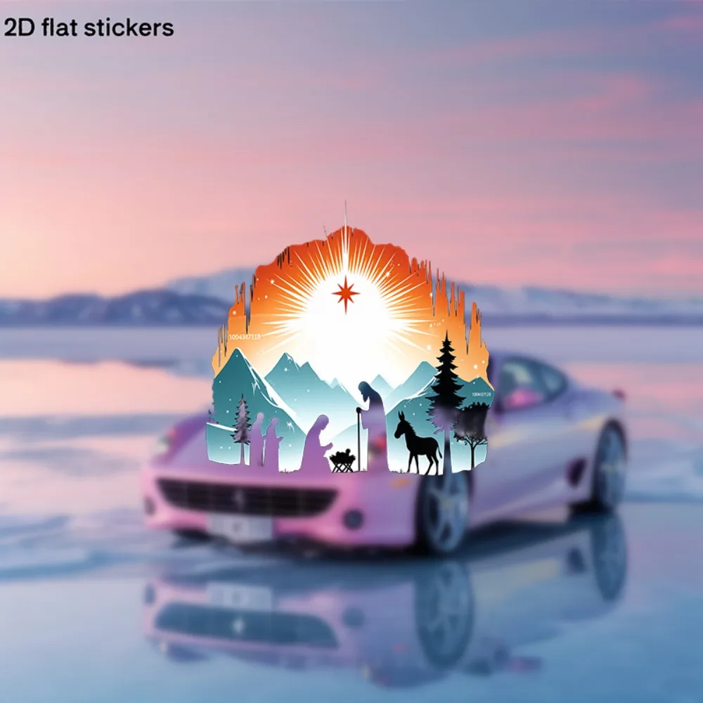 Flat Decorative Stickers Featuring a Festive Nativity Scene And Mountain Designs Ideal for Cars Projects Laptops Water
Flat Decorative Stickers Featuring a Festive Nativity Scene And Mountain Designs Ideal for Cars Projects Laptops Water