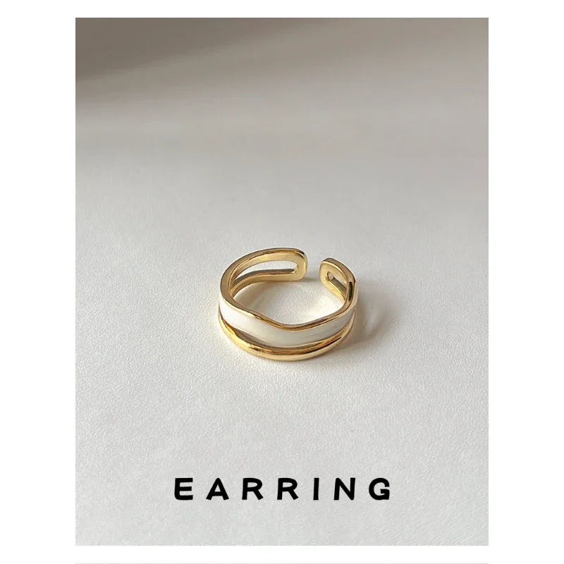 Advanced Design Pearlescent White Double Layer Enamel Open Ring for Women Irregular Gold Color Round Ring Party Jewelry N639
Advanced Design Pearlescent White Double Layer Enamel Open Ring for Women Irregular Gold Color Round Ring Party Jewelry N639