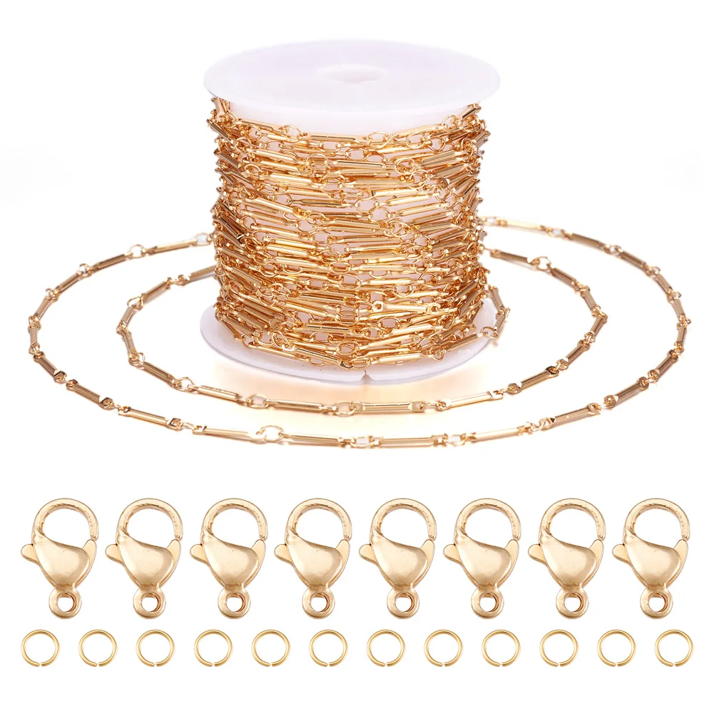 DIY 304 Stainless Steel Necklaces/Bracelets Jewelry Crafts Making Kit Accessories With Jump Ring Lobster Clasp Chain
DIY 304 Stainless Steel Necklaces/Bracelets Jewelry Crafts Making Kit Accessories With Jump Ring Lobster Clasp Chain