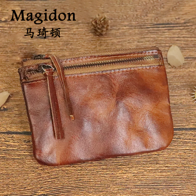 Vintage Handmade Top Layer Cowhide Leather Women's Wallet Folded Wrinkled Fashion Coin Purse Old-Timey Style Compact Pouch
Vintage Handmade Top Layer Cowhide Leather Women's Wallet Folded Wrinkled Fashion Coin Purse Old-Timey Style Compact Pouch