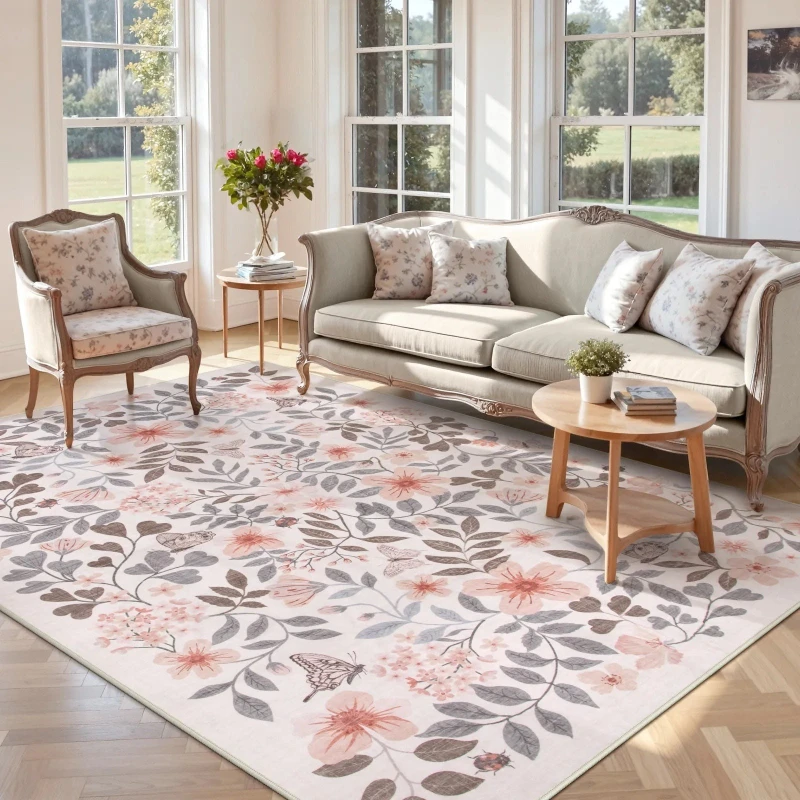 Carpet for Living Room Machine Washable Non-slip Floor Mat Vintage Floral Rug Large Size Rugs Soft Comfortable Home Decor Ковер
Carpet for Living Room Machine Washable Non-slip Floor Mat Vintage Floral Rug Large Size Rugs Soft Comfortable Home Decor Ковер