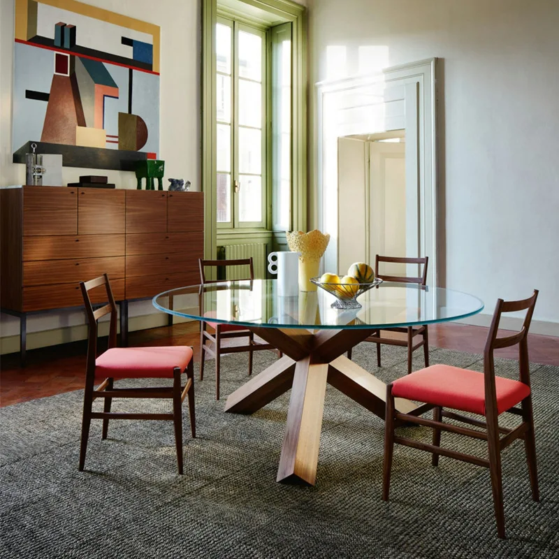 Round Dining Table Villa Large Flat Floor Restaurant Tempered Glass Surface Dining Table
Round Dining Table Villa Large Flat Floor Restaurant Tempered Glass Surface Dining Table