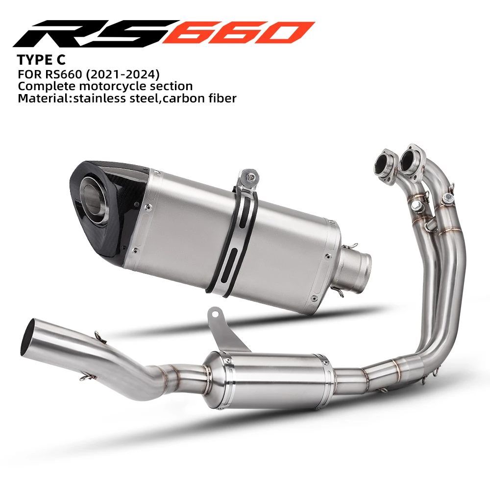 High Flow Full Slip On Exhaust Escape System Front Link Pipe Muffler Upgrade For RS660 Tuono 660 2021-2023 Racing Modification
High Flow Full Slip On Exhaust Escape System Front Link Pipe Muffler Upgrade For RS660 Tuono 660 2021-2023 Racing Modification