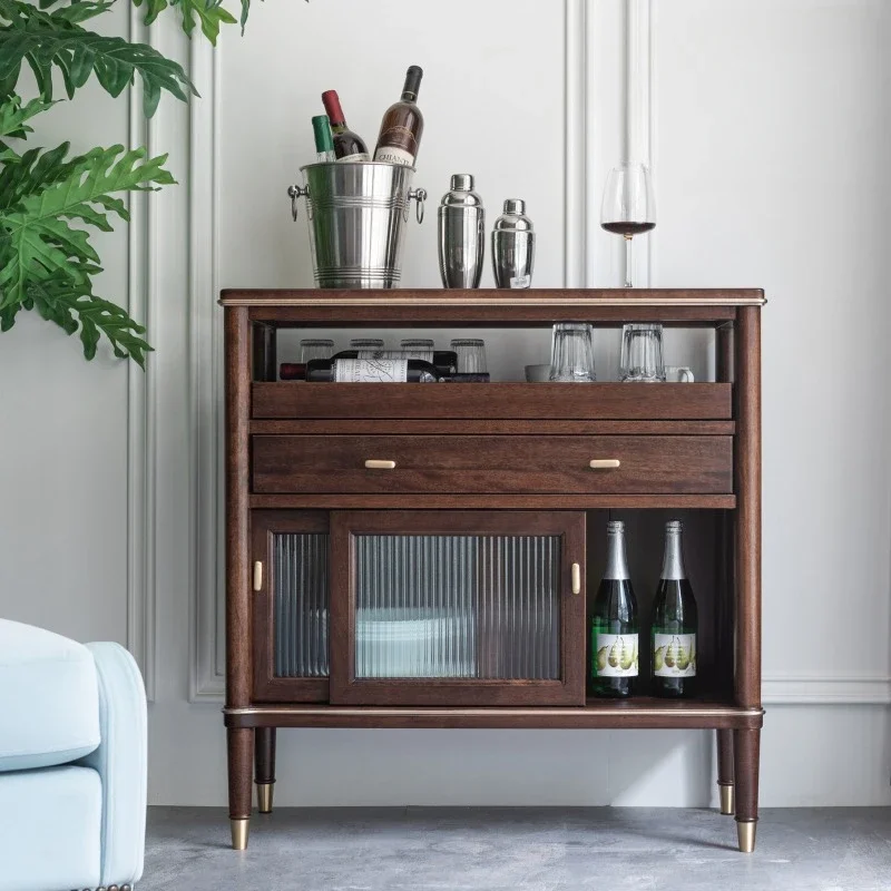 Solid wood tea coffee machine placement table Light luxury tea cabinet Locker against the wall tea table
Solid wood tea coffee machine placement table Light luxury tea cabinet Locker against the wall tea table