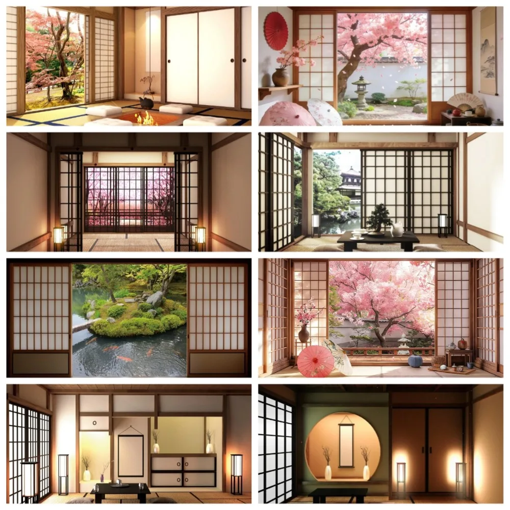 Japanese Style Interior Window Cherry Blossom Zen Themed Banner Backdrop, Birthday Party Decoration Photography Studio Backdrop
Japanese Style Interior Window Cherry Blossom Zen Themed Banner Backdrop, Birthday Party Decoration Photography Studio Backdrop