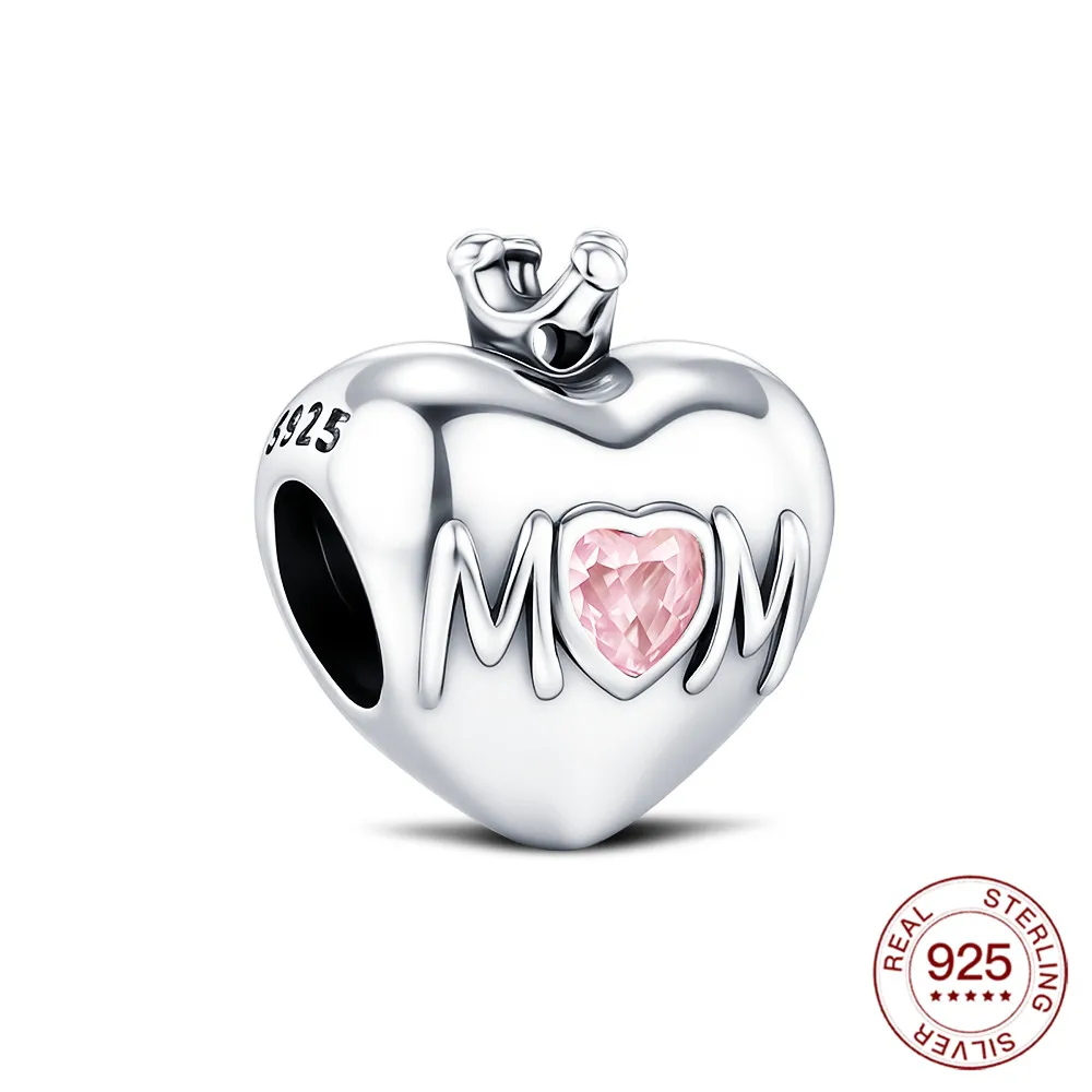 925 Sterling Silver Charms Classic Annual Mom's Heart-Shaped Beaded Charms Fit Original Bracelet Woman DIY Mother's Day Jewelry
925 Sterling Silver Charms Classic Annual Mom's Heart-Shaped Beaded Charms Fit Original Bracelet Woman DIY Mother's Day Jewelry