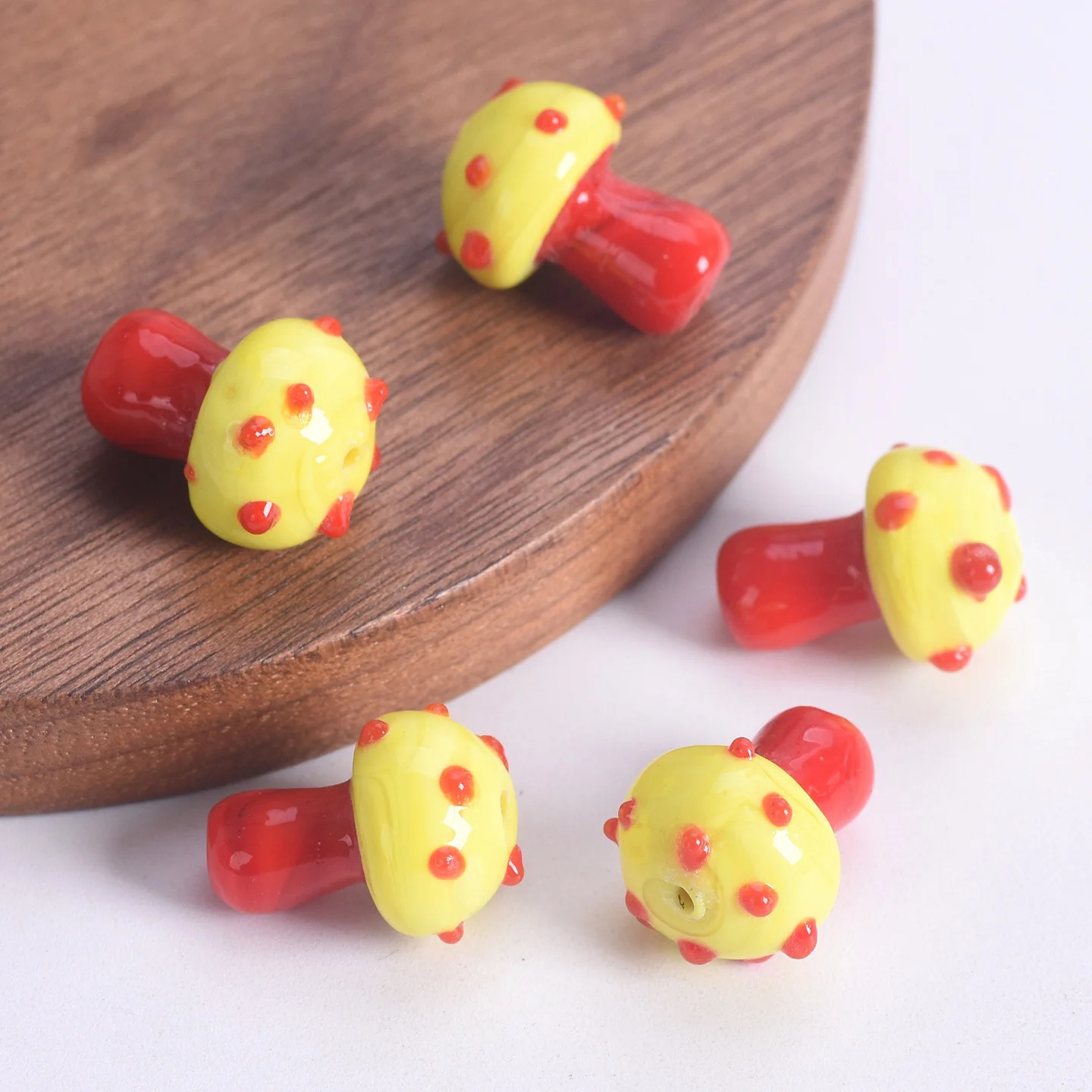 10pcs Colorful Mushroom Shape 17x13mm Handmade Lampwork Glass Loose Beads For Jewelry Making DIY Crafts Findings
10pcs Colorful Mushroom Shape 17x13mm Handmade Lampwork Glass Loose Beads For Jewelry Making DIY Crafts Findings