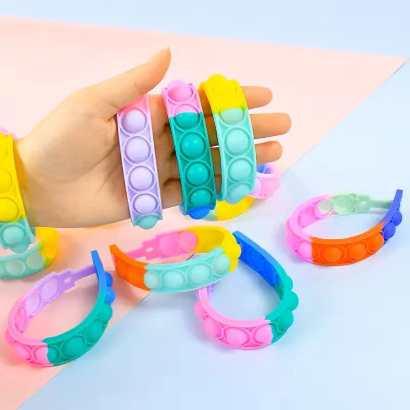 Colorful Silicone Bracelet Anxiety Sensory for Autism Adult Pops Bubble Simple Dimple Toy Fidget Anti Stress Relief Toys Game
Colorful Silicone Bracelet Anxiety Sensory for Autism Adult Pops Bubble Simple Dimple Toy Fidget Anti Stress Relief Toys Game