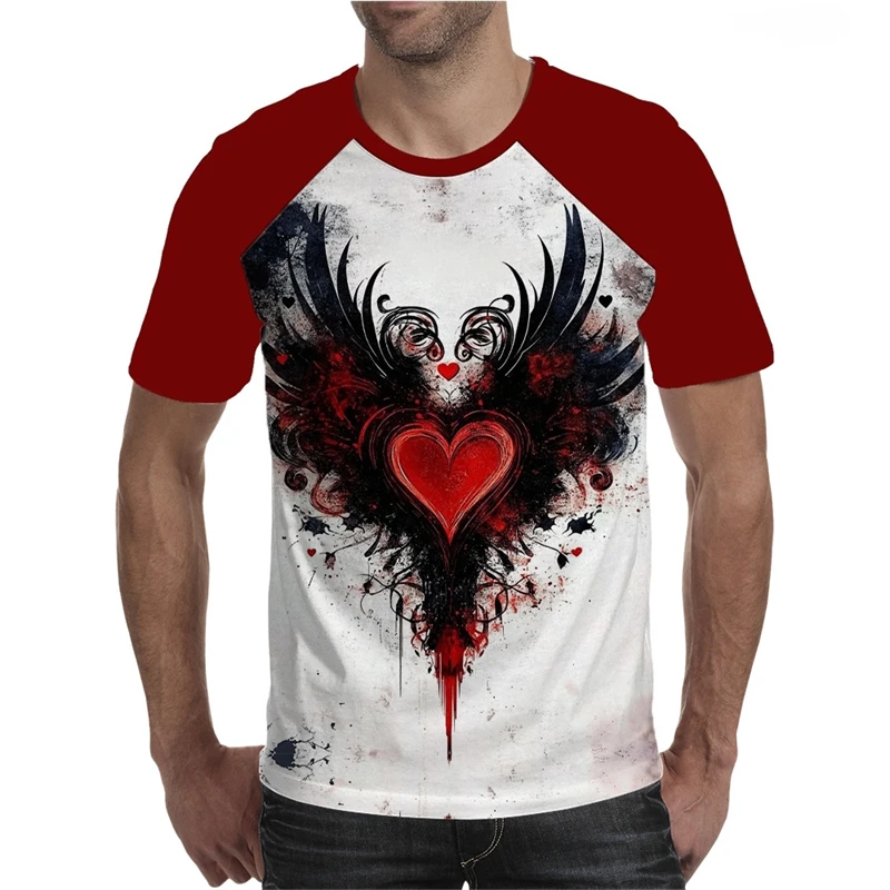 Trendy Love Pattern T Shirts For Men Summer Fashion Streetwear Hip Hop 3D Printed T-shirts Cool Oversized Breathable O Neck Tees
Trendy Love Pattern T Shirts For Men Summer Fashion Streetwear Hip Hop 3D Printed T-shirts Cool Oversized Breathable O Neck Tees