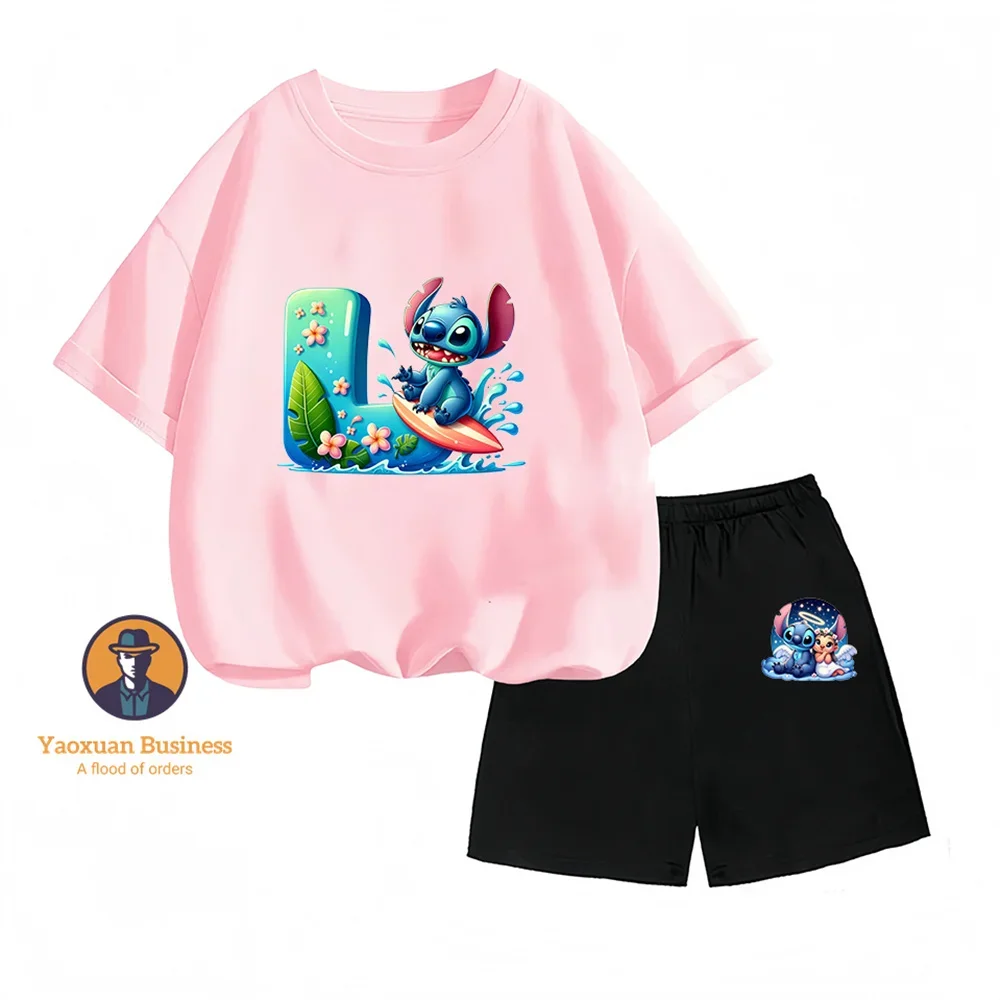 MINISO, новый летний женский и мужской повседневный костюм с принтом Disney Stitch, хлопковая футболка с короткими рукавами и шорты, комплекты одежды из 2 предметов
MINISO, новый летний женский и мужской повседневный костюм с принтом Disney Stitch, хлопковая футболка с короткими рукавами и шорты, комплекты одежды из 2 предметов