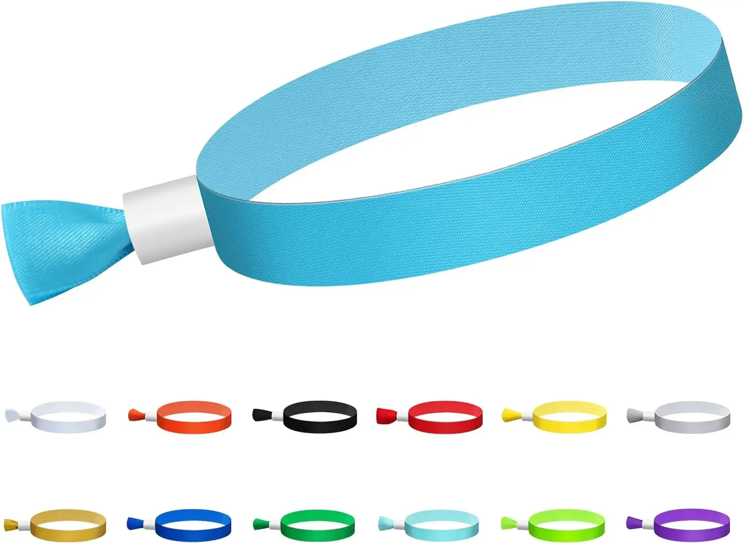 100 Pack Water Blue Cloth Event Wristbands - Adjustable, Tear-Resistant, One-Time Lock for Concerts, Parties, Festivals
100 Pack Water Blue Cloth Event Wristbands - Adjustable, Tear-Resistant, One-Time Lock for Concerts, Parties, Festivals