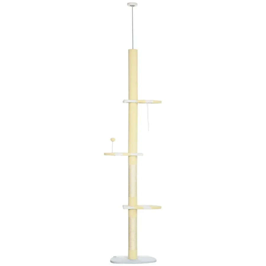 PawHut Modern Cat Tree Height Adjustable 87 103 Inch with 4Tier Platforms Toy Ball Cat Climber for Indoor Cats
PawHut Modern Cat Tree Height Adjustable 87 103 Inch with 4Tier Platforms Toy Ball Cat Climber for Indoor Cats