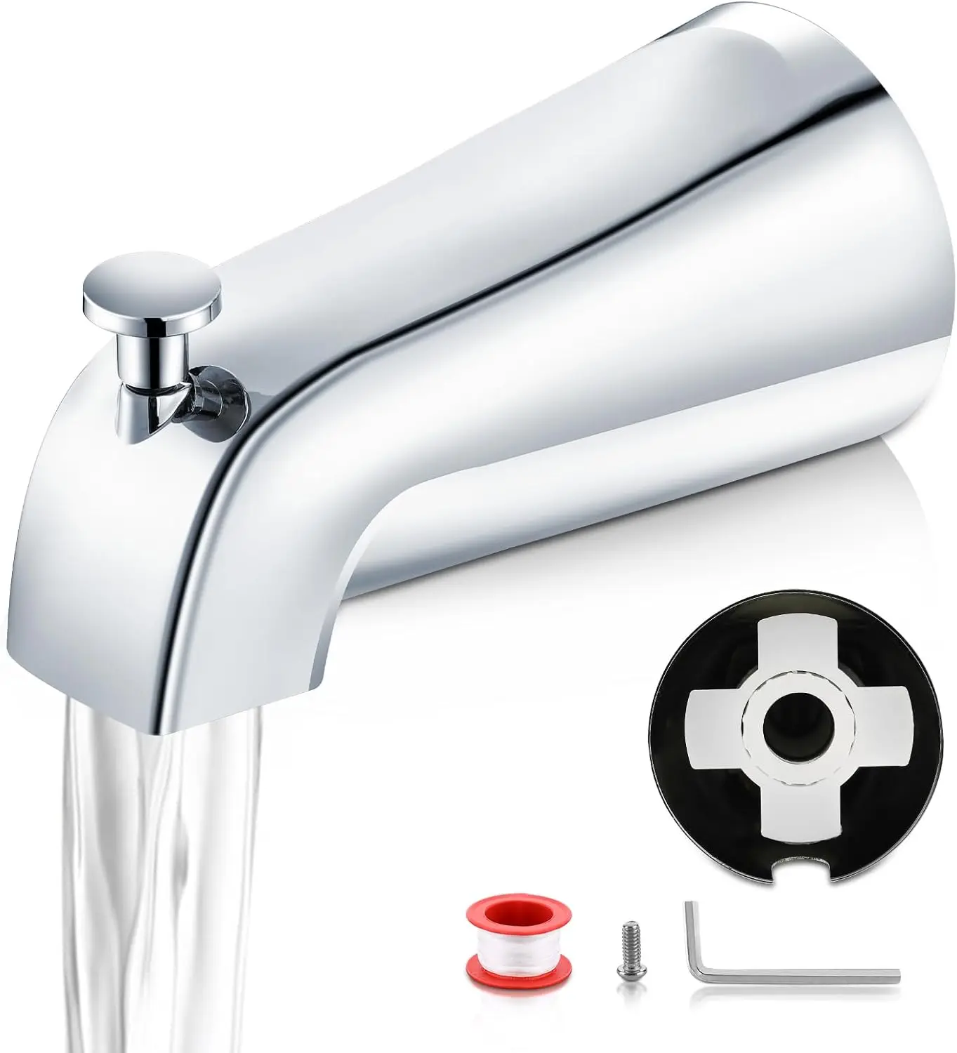 Easy Install Tub Spout with Diverter for 1/2" Copper Pipe, Chrome
Easy Install Tub Spout with Diverter for 1/2" Copper Pipe, Chrome