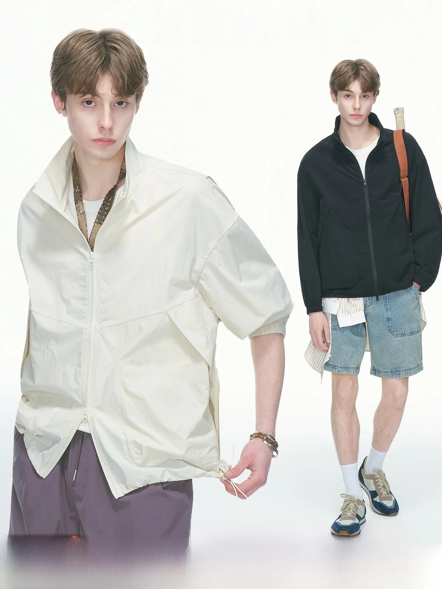 American Commuter Style Patchwork Double Zipper Stand Collar Men's Summer Couples Sun Protection Outerwear Fashionable Loose Fit
American Commuter Style Patchwork Double Zipper Stand Collar Men's Summer Couples Sun Protection Outerwear Fashionable Loose Fit