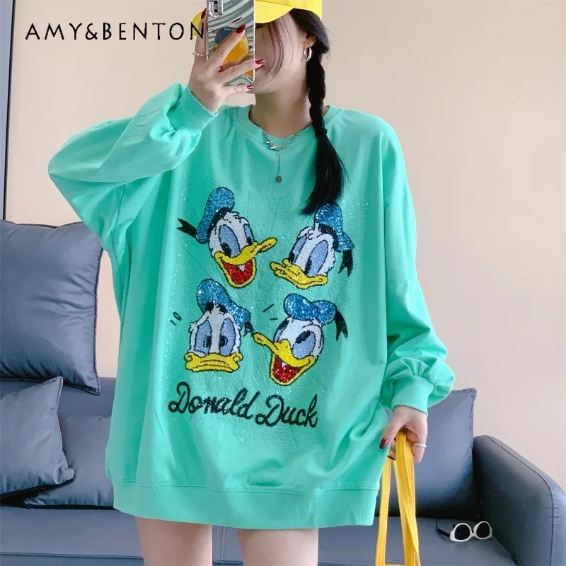 2025 Autumn New Loose Mid-Length Embroidered Cartoon Long Sleeves Versatile Hoodies Heavy Industry Women's Y2k Sweatshirt Jacket
2025 Autumn New Loose Mid-Length Embroidered Cartoon Long Sleeves Versatile Hoodies Heavy Industry Women's Y2k Sweatshirt Jacket