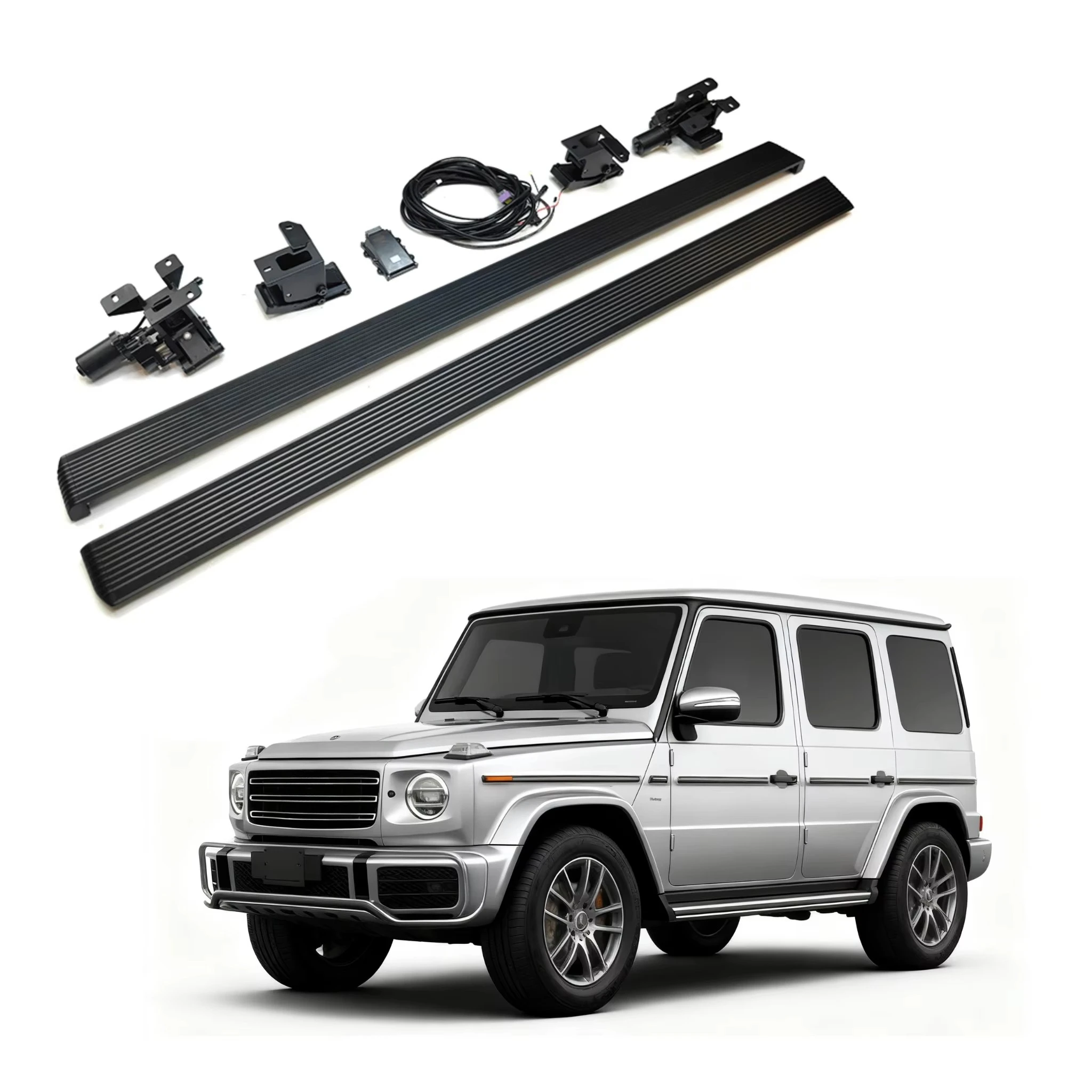 Power Running Boards for G-Class(with Fixed Pedal)13-18 Aluminum Alloy Electric Side Steps OEM/ODM
Power Running Boards for G-Class(with Fixed Pedal)13-18 Aluminum Alloy Electric Side Steps OEM/ODM