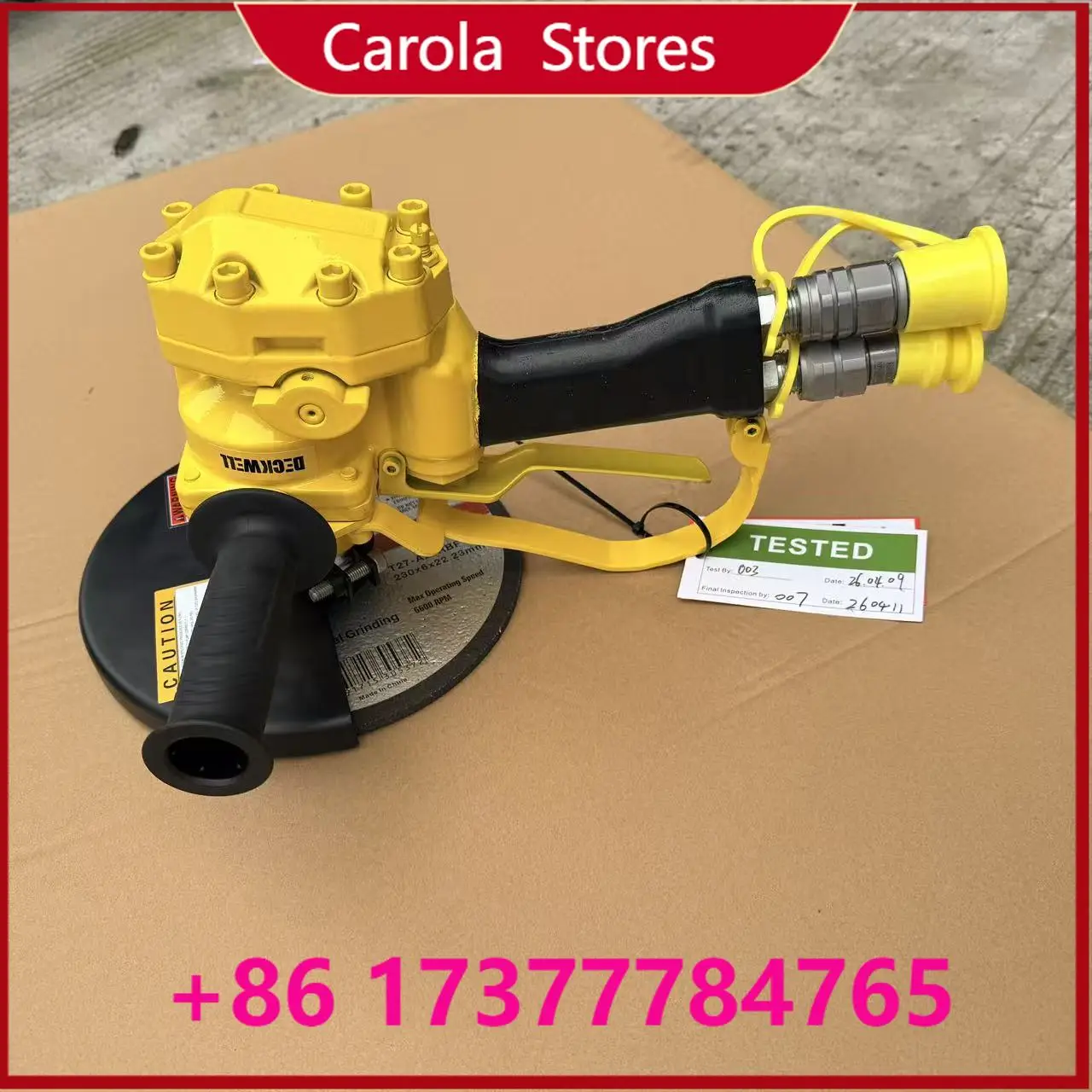 Underwater Hydraulic Tools Set with Hydraulic Angle Grinder, Subsea Diving Hydraulic Grinder for Hull Cleaning, Steel Cutting,
Underwater Hydraulic Tools Set with Hydraulic Angle Grinder, Subsea Diving Hydraulic Grinder for Hull Cleaning, Steel Cutting,