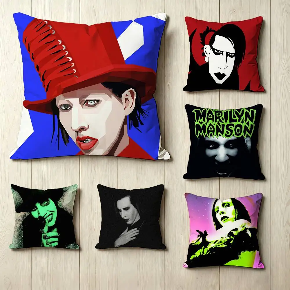 M-Marilyn Manson Rock singer Square Double-Sided printed Pillow Case Bedroom Bedside Pillow Sofa Cushion Cover
M-Marilyn Manson Rock singer Square Double-Sided printed Pillow Case Bedroom Bedside Pillow Sofa Cushion Cover