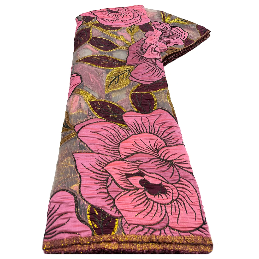 NI.AI Latest 5 Yards Guinea Brocade Jacquard Fabric African Lace 2025 High Quality Nigerian Brocade Fabrics for Wedding Dress
NI.AI Latest 5 Yards Guinea Brocade Jacquard Fabric African Lace 2025 High Quality Nigerian Brocade Fabrics for Wedding Dress