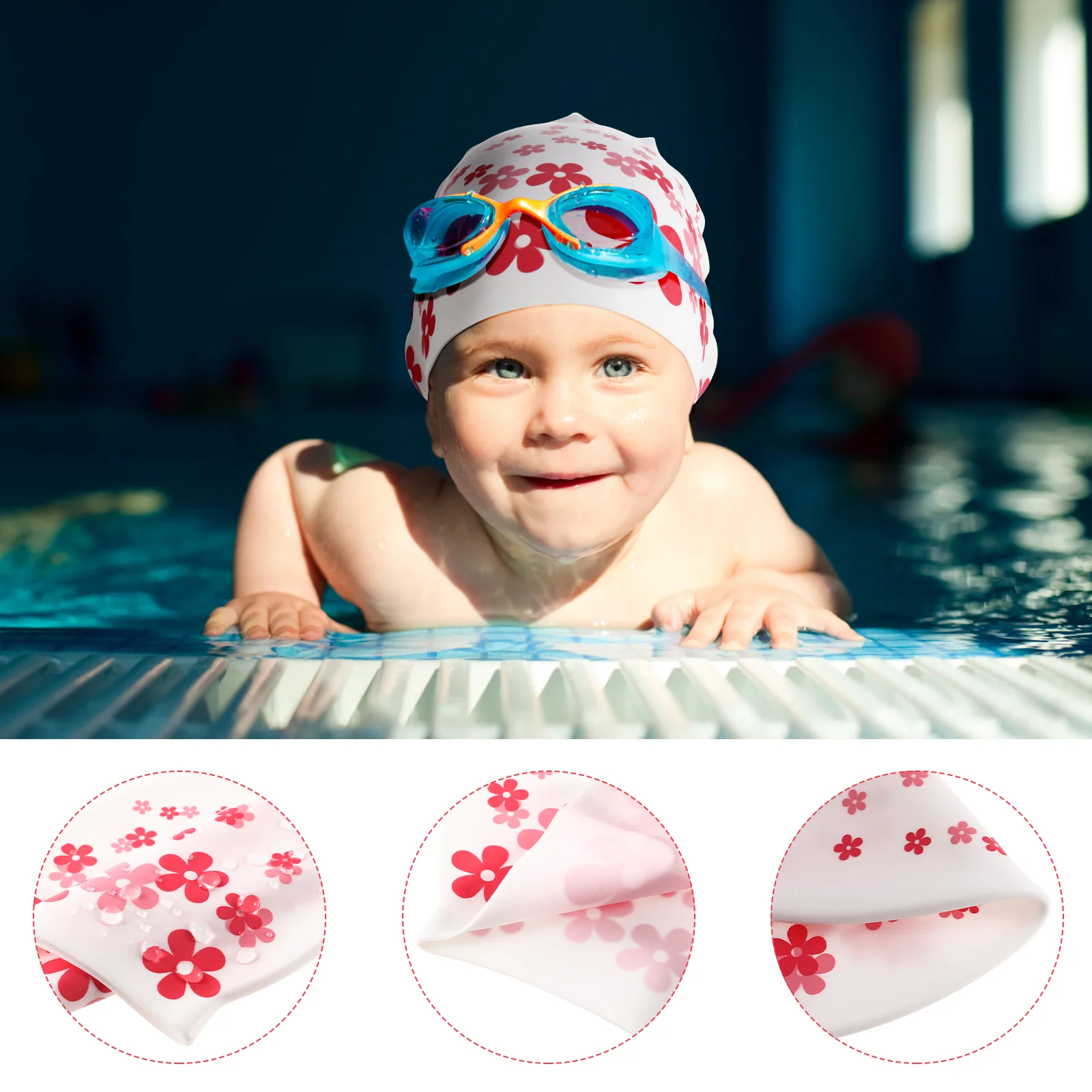 Kid Swim Cap Waterproof Swimming Hat Silicone Bathing for Kids Tab Printed Girls Caps Comfortable Fashionable
Kid Swim Cap Waterproof Swimming Hat Silicone Bathing for Kids Tab Printed Girls Caps Comfortable Fashionable