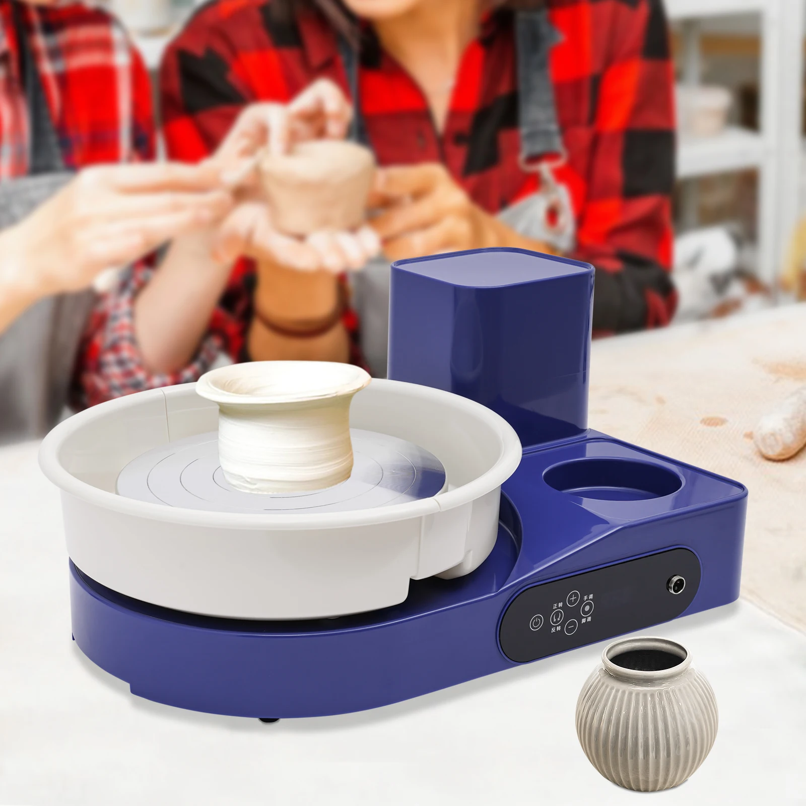 Table Top Pottery Wheel, Electric Pottery Machine with Detachable Basin, Ceramic Machine with Foot Pedal & LCD Screen
Table Top Pottery Wheel, Electric Pottery Machine with Detachable Basin, Ceramic Machine with Foot Pedal & LCD Screen