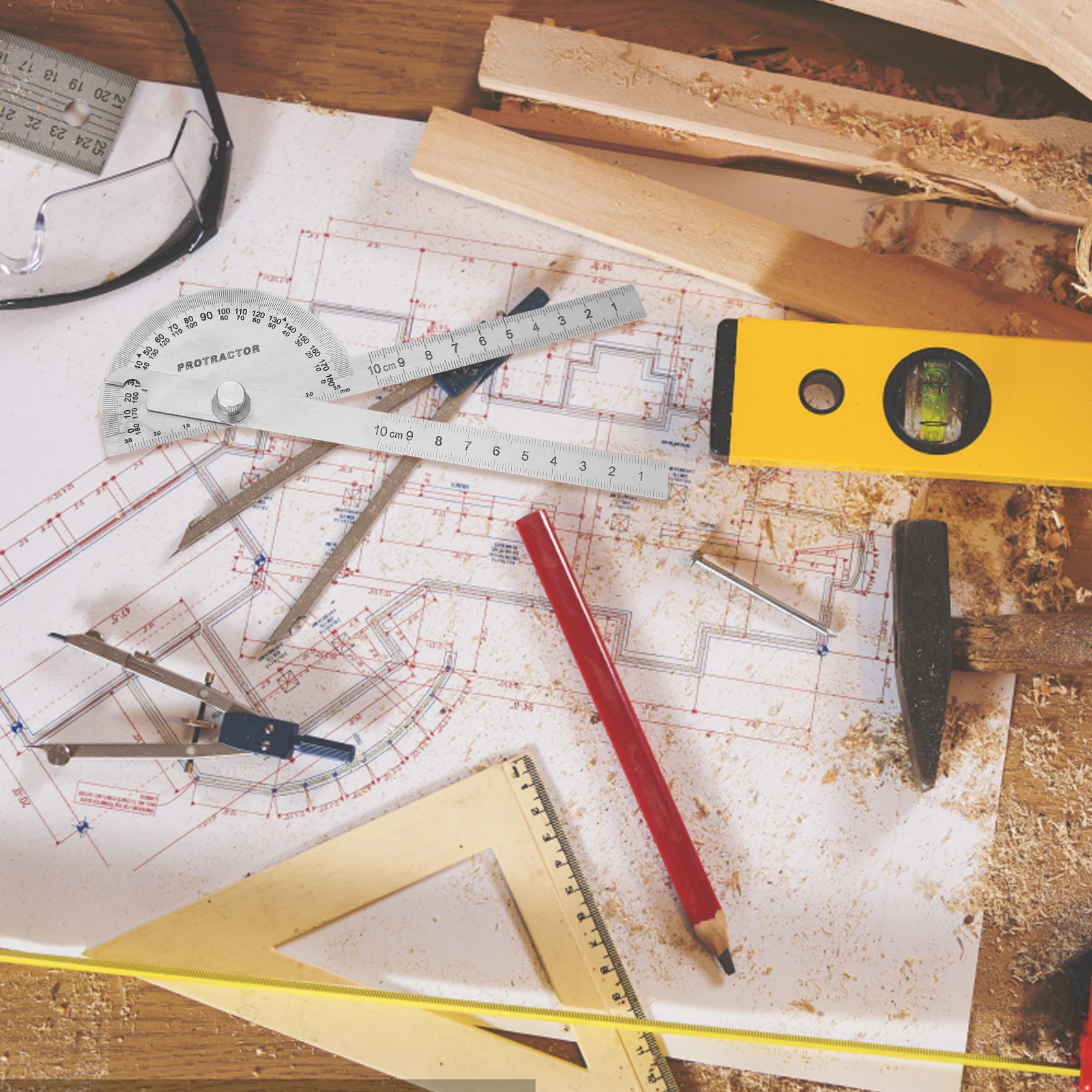 Angle Ruler Protractor Multifunctional Level Tool Air Conditioner Measuring Silver Universal 
Angle Ruler Protractor Multifunctional Level Tool Air Conditioner Measuring Silver Universal