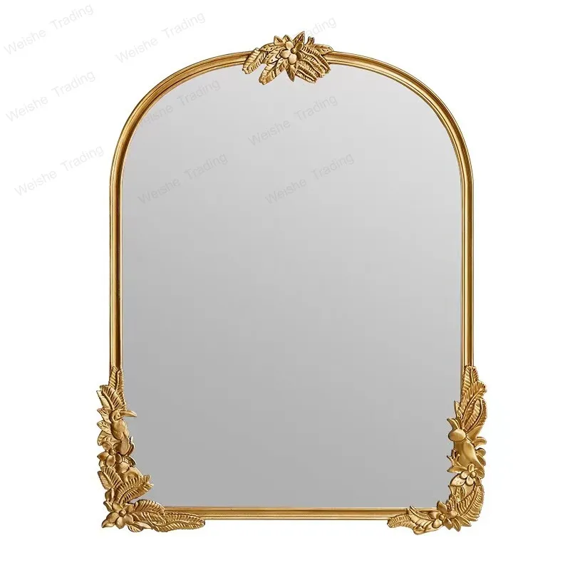 French retro bathroom mirror American carved dressing bathroom wall-mounted anti-fog light luxury decorative mirror
French retro bathroom mirror American carved dressing bathroom wall-mounted anti-fog light luxury decorative mirror